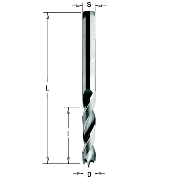 Фото 3x27x55 Z=2 S=3 LH Сверло глухое монолитное в интернет-магазине ToolHaus.ru